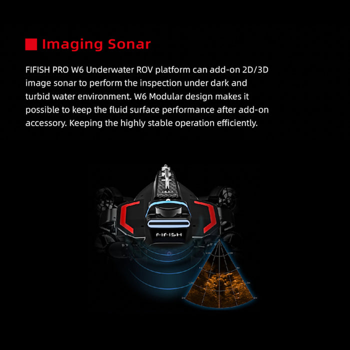 2D Multi-beam Imaging Sonar for Fifish V6 Expert/V6 Plus/W6 Qysea