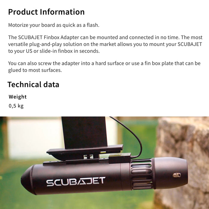 Fin Box Adapter US Slide-In Scubajet