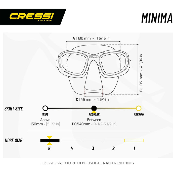 Scuba Diving Mask Minima Dark Transparent Cressi