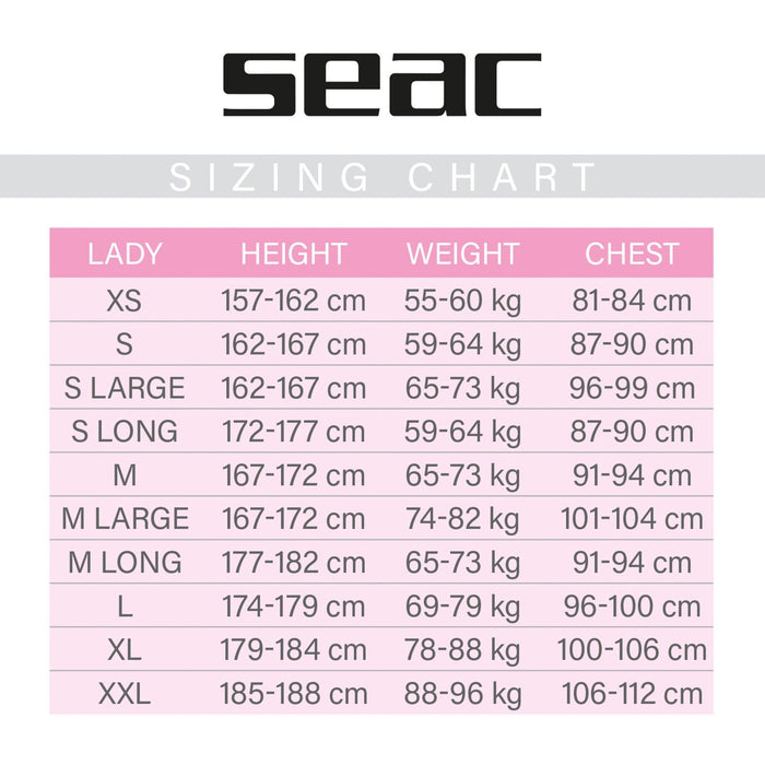 Traje de neopreno Space Mujer 5mm Largo M Seac 1-117-M LARGO