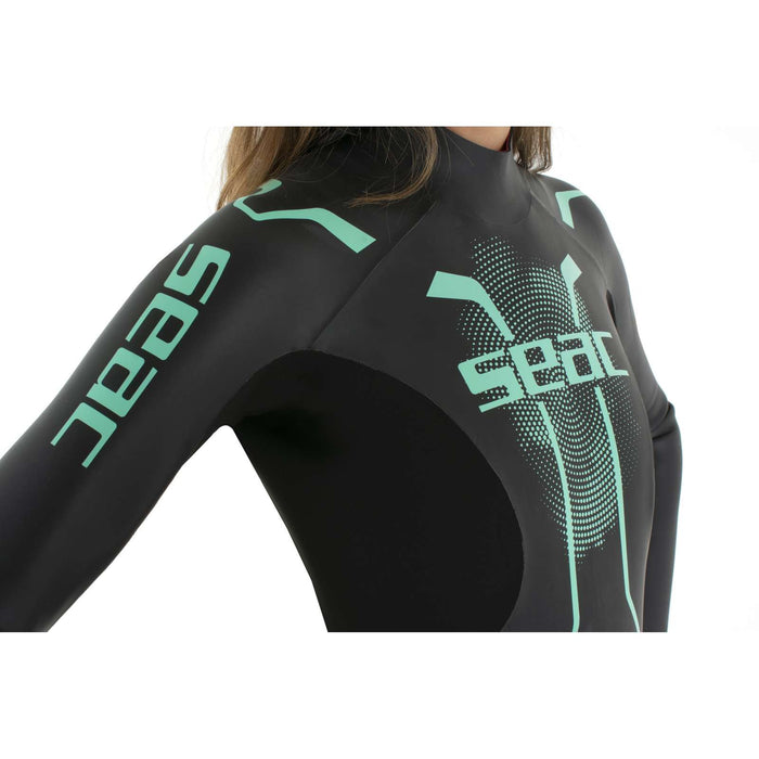 Wetsuit Pace Woman 2,5-3,5mm Black-Turquoise L Seac 1-134-L