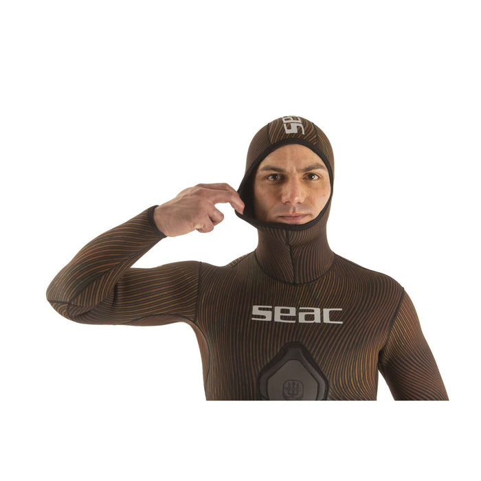 Wetsuit Jacket Alga Man 3mm Brown XL Seac 1-160-XL