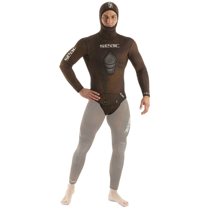 Veste de combinaison Alga homme 5 mm marron M Seac 1-161-M