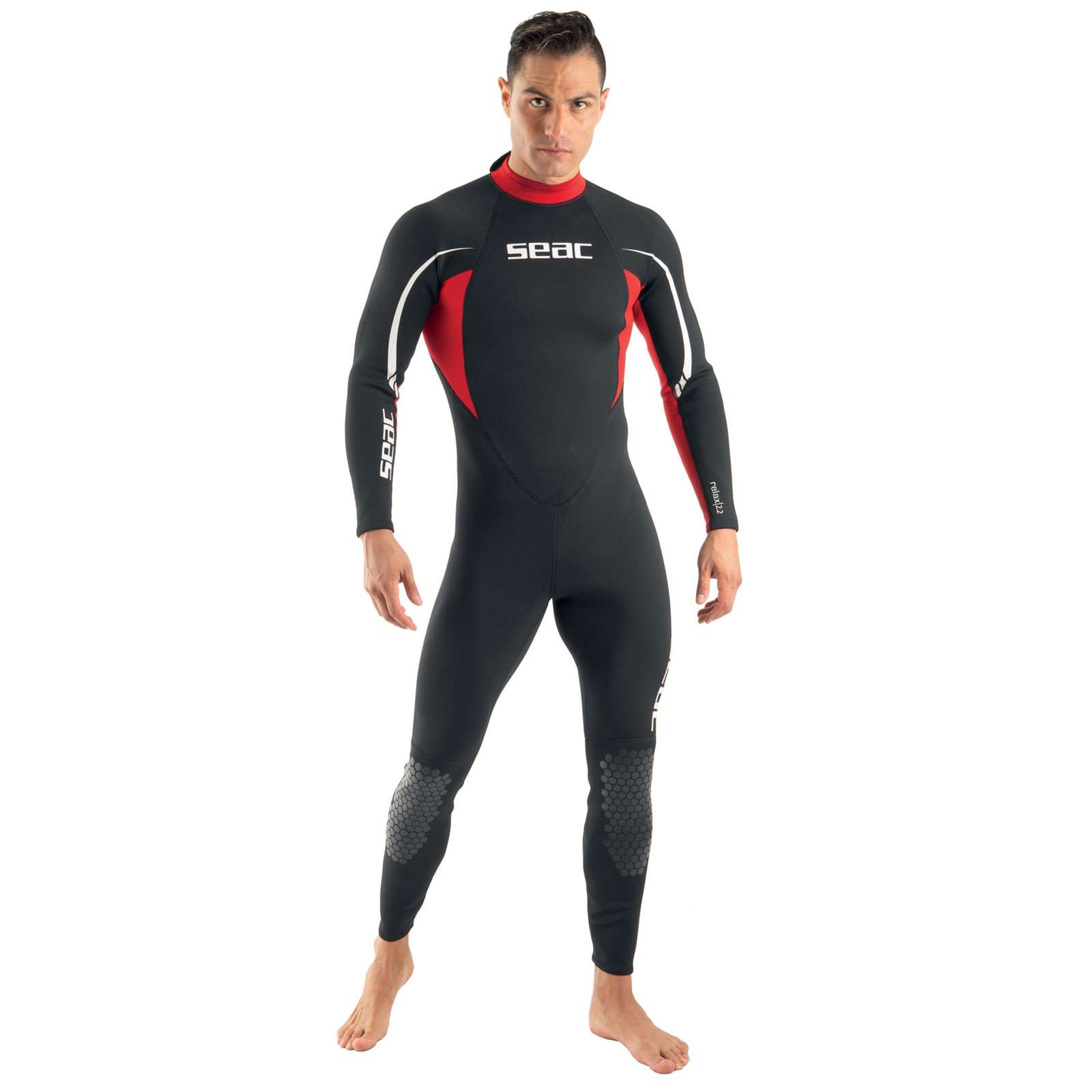 SEAC The Relax Long Man’s, 2.2 mm Neoprene One Piece Wetsuit for Snorkeling, Scuba Diving and Other Water Sports, Black/Red, X-Large (0010089282105A) RELAX LONG 2.2 MM MAN, SEAC SUB B2B Platform