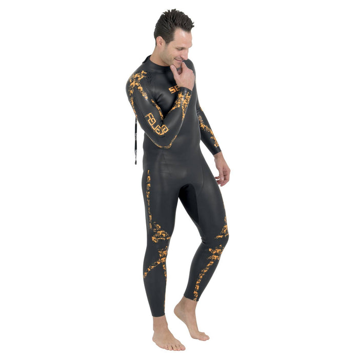 Neoprenanzug Energy Herren 2mm Schwarz-Orange L Seac 1-49-L