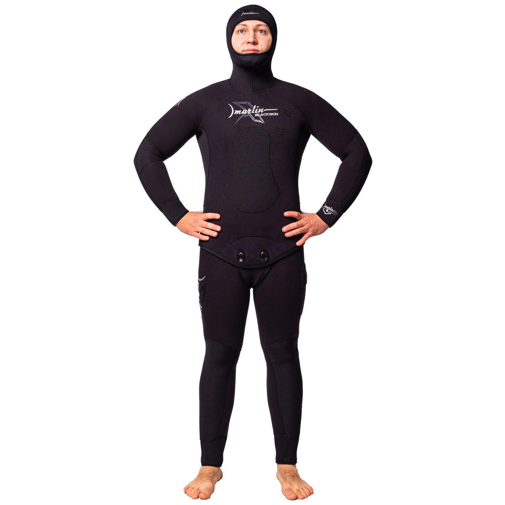 Spearfishing Full Wetsuit Blackskin Man 5mm Black Size XXXL Marlin 10956