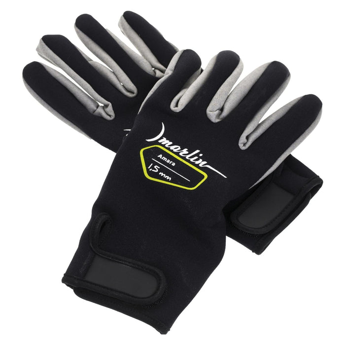 Guantes de Buceo Amara 1.5mm Negro-Gris Talla L Marlin 1096038