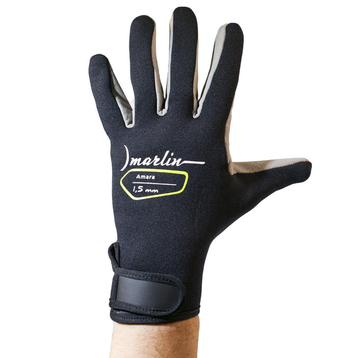 Guantes de Buceo Amara 1.5mm Negro-Gris Talla L Marlin 1096038
