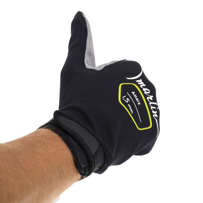 Guantes de Buceo Amara 1.5mm Negro-Gris Talla L Marlin 1096038