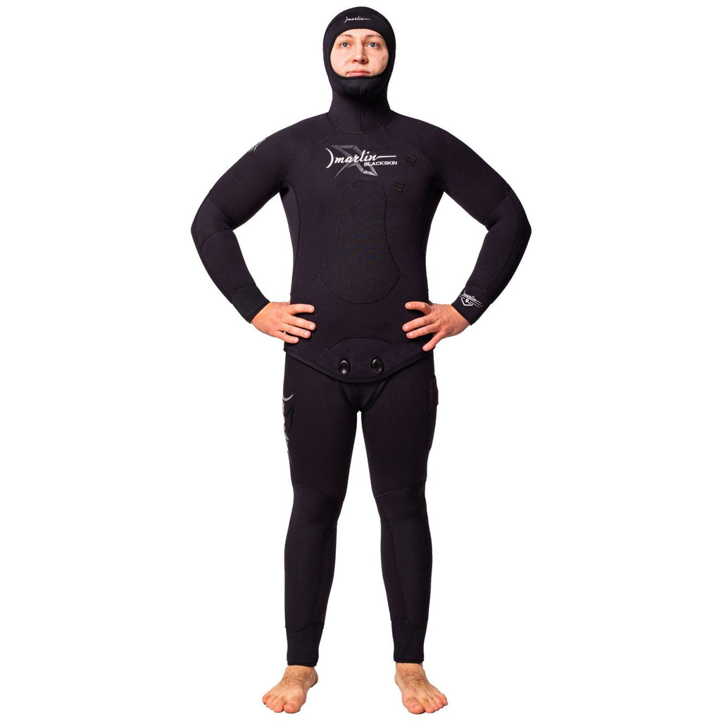Spearfishing Full Wetsuit Blackskin Man 7mm Black Size LX Marlin 10964