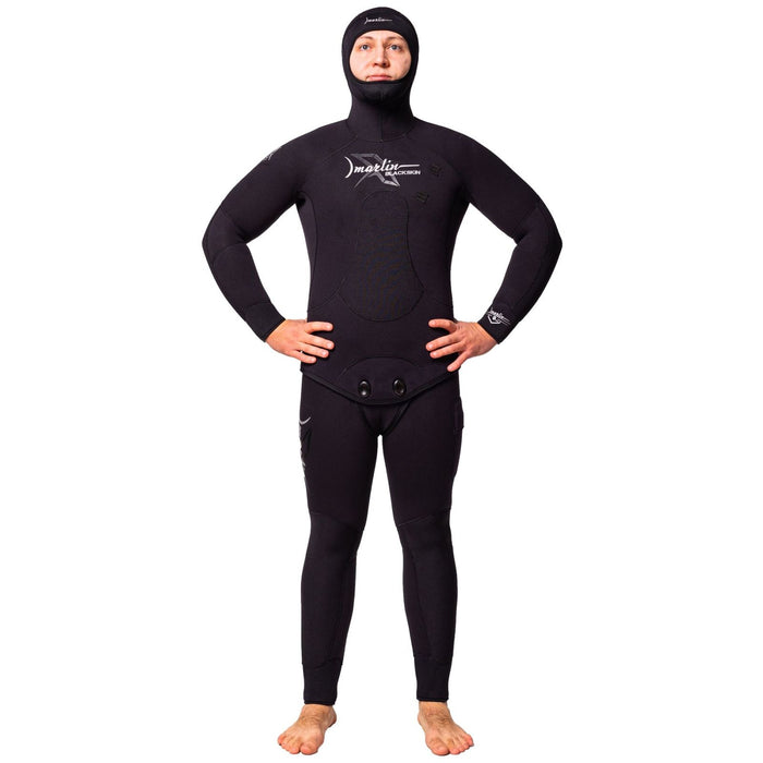 Spearfishing Full Wetsuit Blackskin Man 7mm Black Size LX Marlin 10964