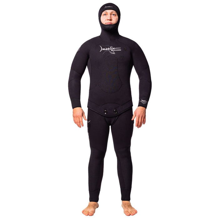 Spearfishing Full Wetsuit Blackskin Man 9mm Black Size M Marlin 10971
