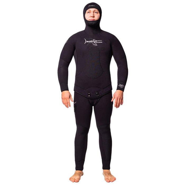 Spearfishing Full Wetsuit Blackskin Man 9mm Black Size L Marlin 10973