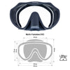 Snorkeling Mask Frameless Evo Dark-Blue Marlin 117440