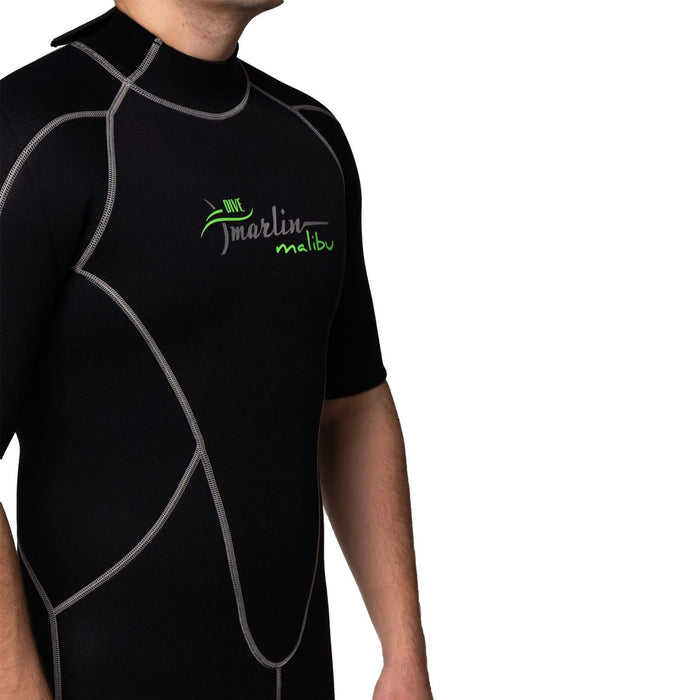 Traje de Baño Corto Malibu Hombre 2.5mm Negro-Plata Talla M Marlin 117611