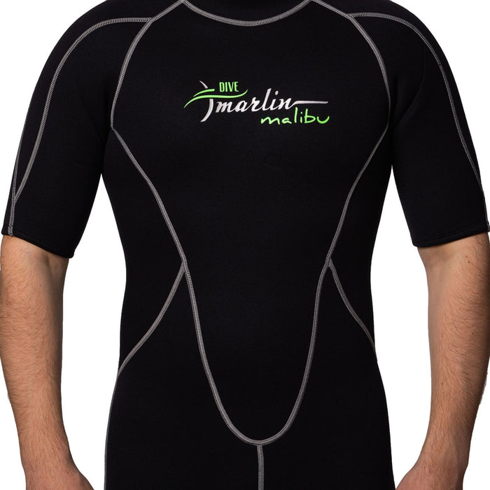 Traje de Baño Corto Malibu Hombre 2.5mm Negro-Plata Talla M Marlin 117611