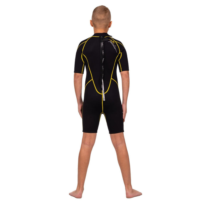 Snorkeling Shorty Wetsuit Malibu Kids 2.5mm Black-Yellow Size M Marlin 117630