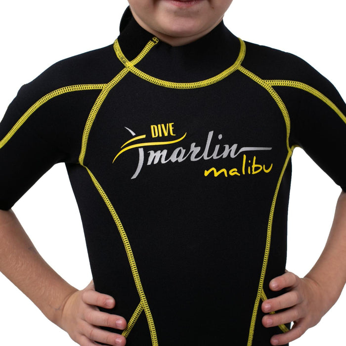 Snorkeling Shorty Wetsuit Malibu Kids 2.5mm Black-Yellow Size M Marlin 117630