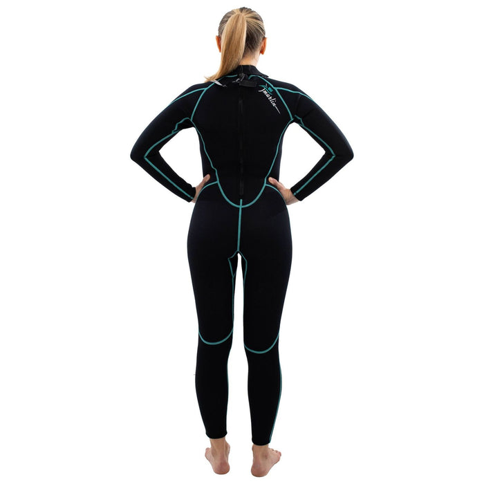 Traje de Snorkel Malibu Mujer 2.5mm Negro-Aqua Azul Talla L Marlin 118323