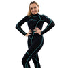 Traje de Snorkel Malibu Mujer 2.5mm Negro-Aqua Azul Talla L Marlin 118323