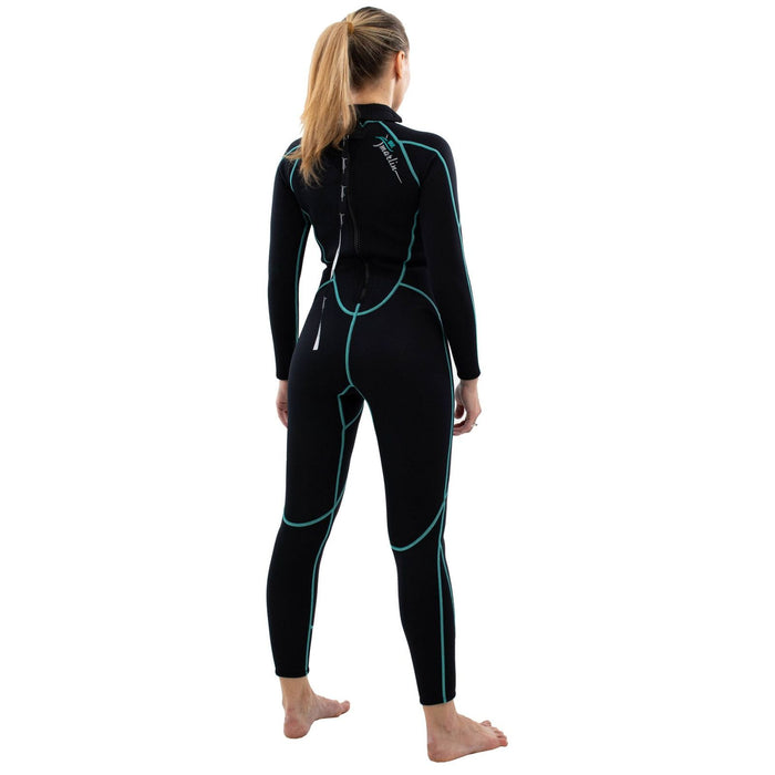 Traje de Snorkel Malibu Mujer 2.5mm Negro-Aqua Azul Talla L Marlin 118323