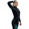 Traje de Snorkel Malibu Mujer 2.5mm Negro-Aqua Azul Talla L Marlin 118323
