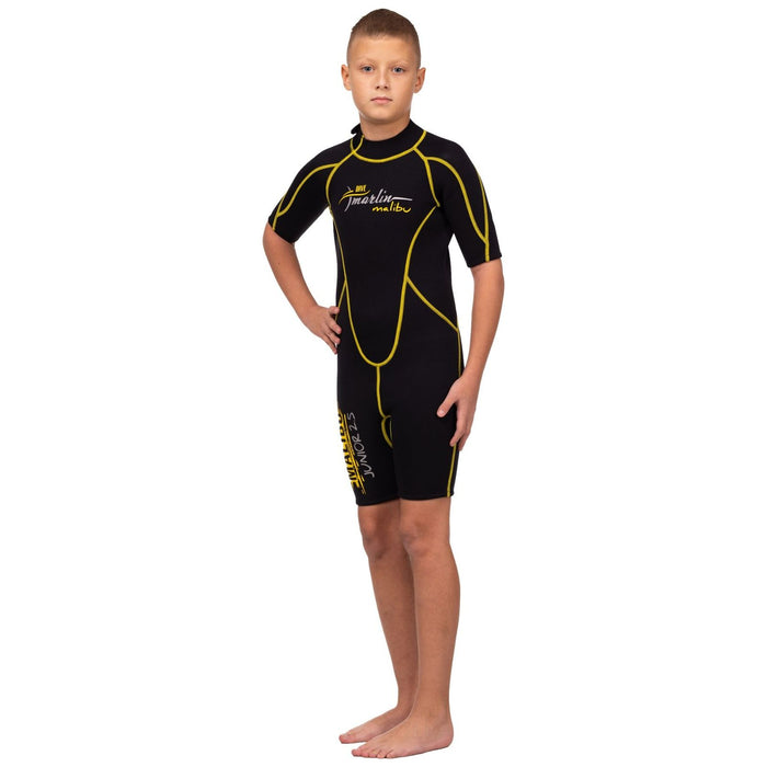 Combinaison shorty de snorkeling Malibu enfants 2,5mm noire-jaune taille XXS Marlin 118331