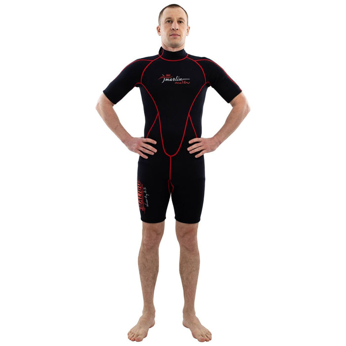 Traje de Baño Corto Malibu Hombre 2.5mm Negro-Rojo Talla L Marlin 118336