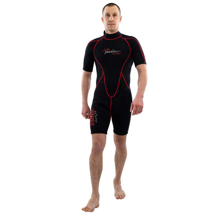 Traje de Baño Corto Malibu Hombre 2.5mm Negro-Rojo Talla XXXL Marlin 118339