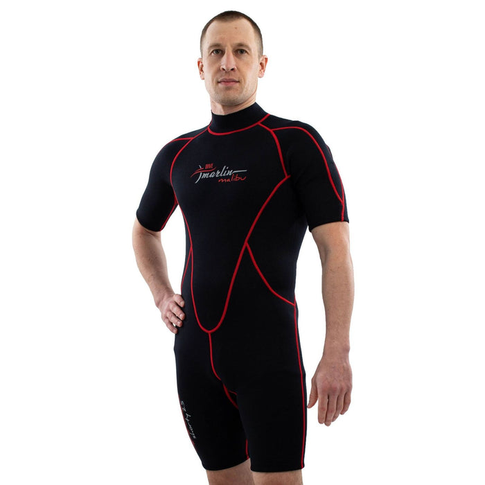 Traje de Baño Corto Malibu Hombre 2.5mm Negro-Rojo Talla XXXL Marlin 118339