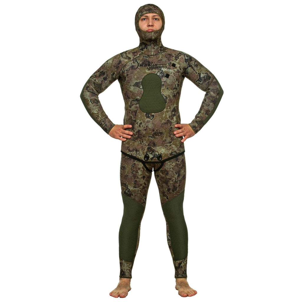 Spearfishing Full Wetsuit Skilur Pro 3mm Green-Camo Size LX Marlin 118437