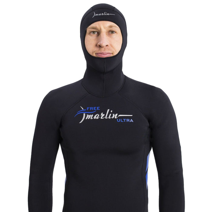 Freediving Komplettanzug mit Kapuze Ultra Herren 3mm Schwarz Größe S Marlin 118526