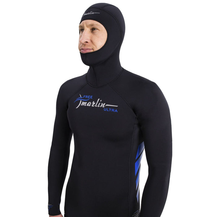 Freediving Komplettanzug mit Kapuze Ultra Herren 3mm Schwarz Größe S Marlin 118526