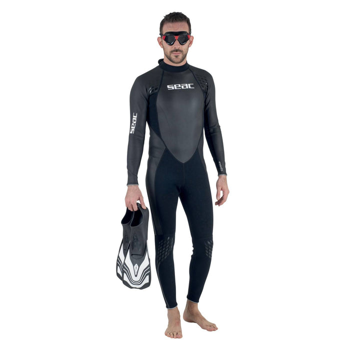 Schwimmmaske Sonic Schwarz-Rot Getönte Gläser Seac 152-30NR-SBL