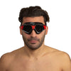 Schwimmmaske Sonic Schwarz-Rot Getönte Gläser Seac 152-30NR-SBL