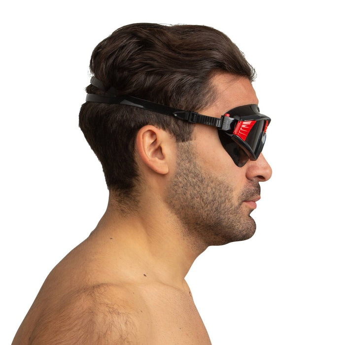 Schwimmmaske Sonic Schwarz-Rot Getönte Gläser Seac 152-30NR-SBL