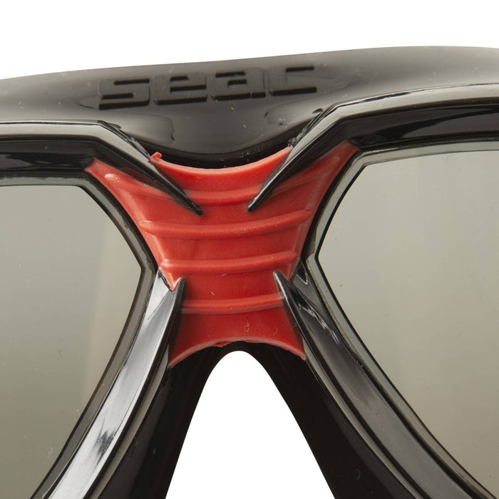 Schwimmmaske Sonic Schwarz-Rot Getönte Gläser Seac 152-30NR-SBL