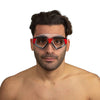 Schwimmmaske Sonic Schwarz-Rot Klare Gläser Seac 152-30NR-SKL
