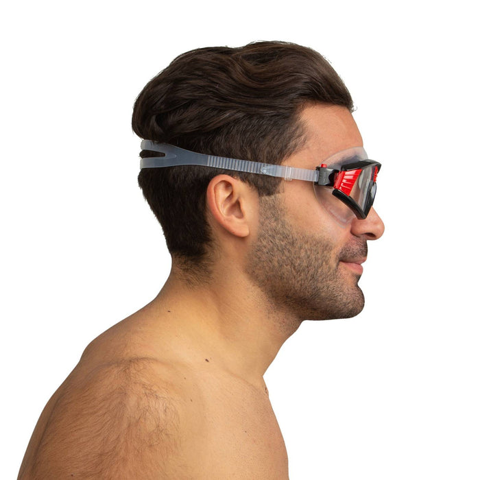 Schwimmmaske Sonic Schwarz-Rot Klare Gläser Seac 152-30NR-SKL