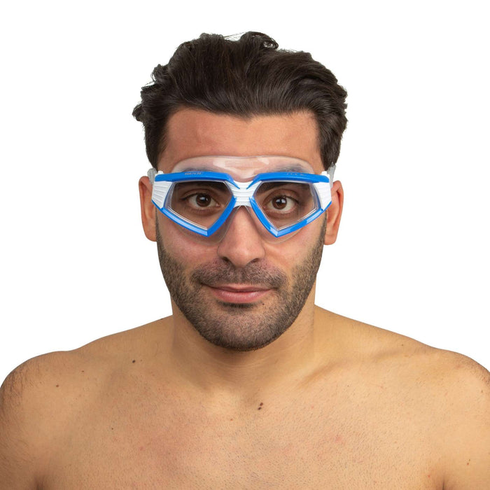 Schwimmmaske Sonic Weiß-Blau Klare Gläser Seac 152-30WB-SKL