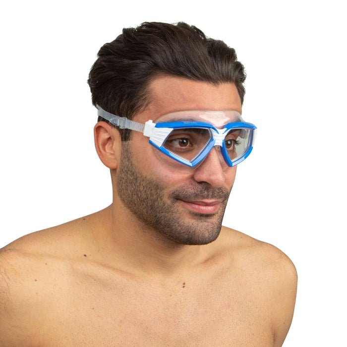Schwimmmaske Sonic Weiß-Blau Klare Gläser Seac 152-30WB-SKL