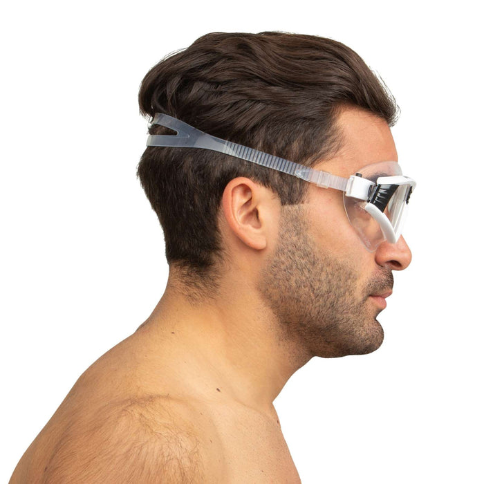 Schwimmmaske Sonic Weiß-Schwarz Klare Gläser Seac 152-30WN-SKL