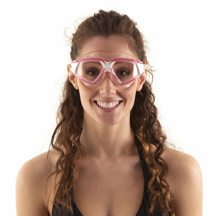 Schwimmmaske Sonic Weiß-Pink Klare Gläser Seac 152-30WP-SKL