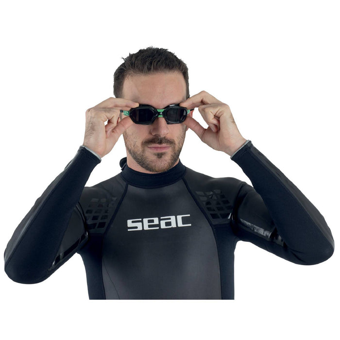 Swimming Googles Aquatech Black-Green Seac 152-32NV