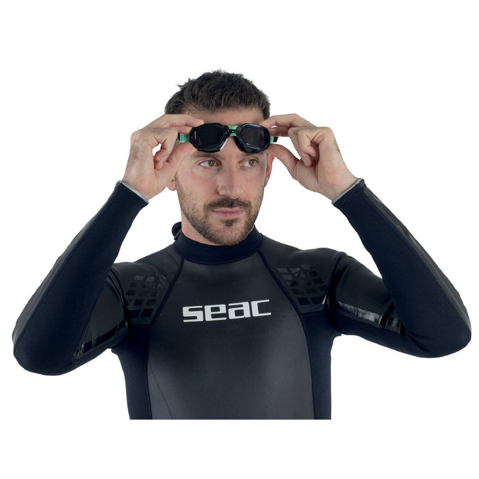 Swimming Googles Aquatech Black-Green Seac 152-32NV