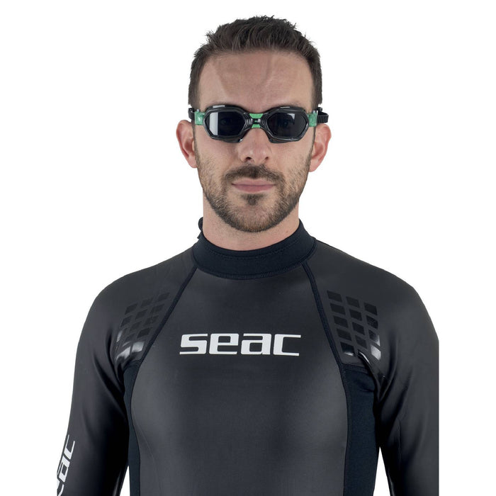 Swimming Googles Aquatech Black-Green Seac 152-32NV