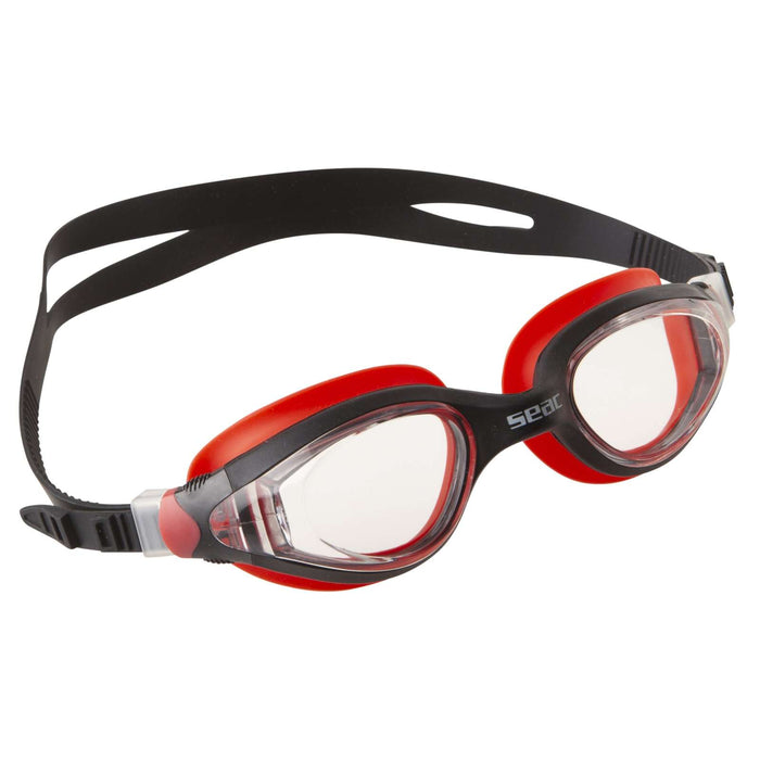 Gafas de natación Ritmo Negro-Rojo Lentes Claras Seac 152-37NR