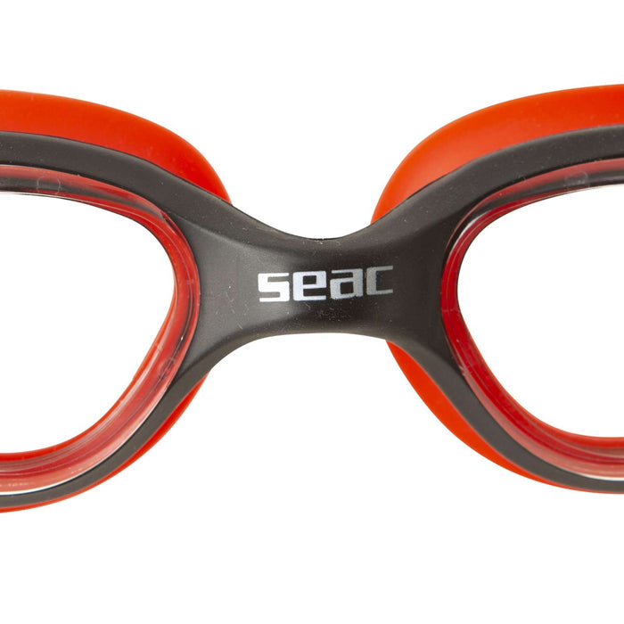 Gafas de natación Ritmo Negro-Rojo Lentes Claras Seac 152-37NR