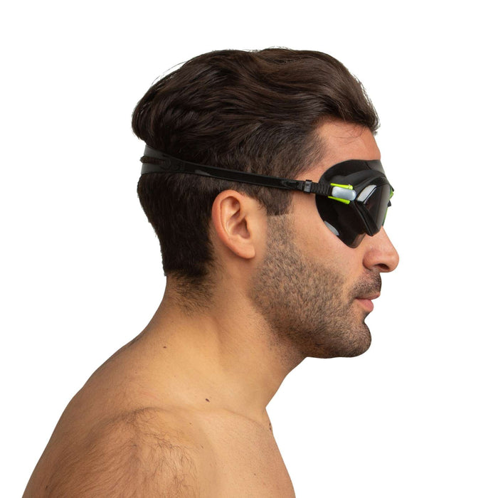 Masque de natation Diablo Noir-Citron Lentilles Fumées Seac 152-50NL-LF