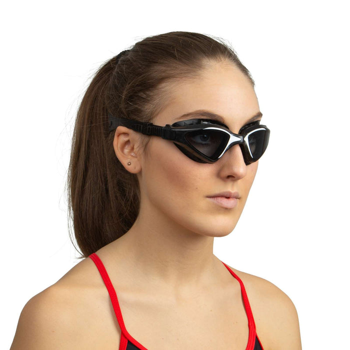 Gafas de natación Lynx Negro-Blanco Lentes Ahumadas Seac 152-55NW-LF